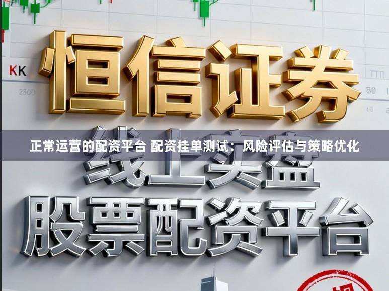 正常运营的配资平台 配资挂单测试：风险评估与策略优化